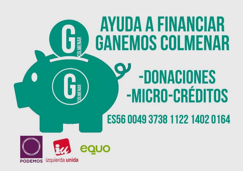 AYUDA A FINANCIAR GANEMOS COLMENAR - Campaña de apoyo económico