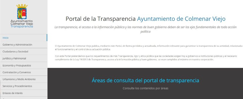 Moción de actualización y mejora del Portal de Transparencia