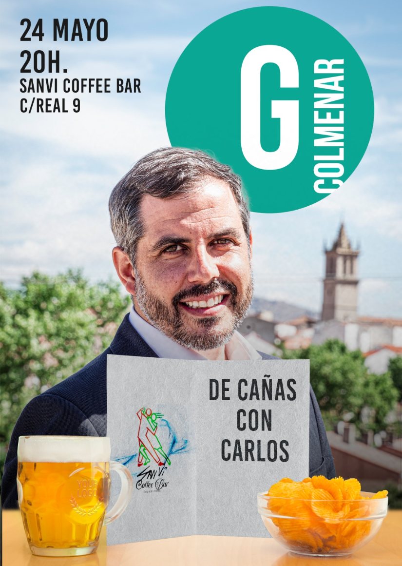 #DeCañasConCarlos. Miércoles 24 en SanVi Coffee Bar a las 20h 