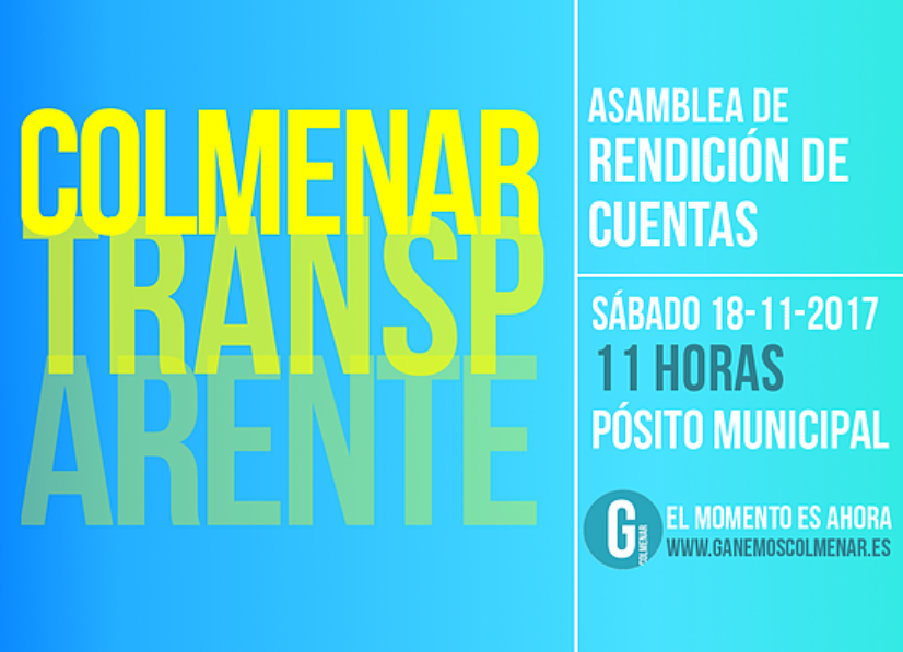 Ganemos Colmenar hace balance de la legislatura con los vecinos el sábado