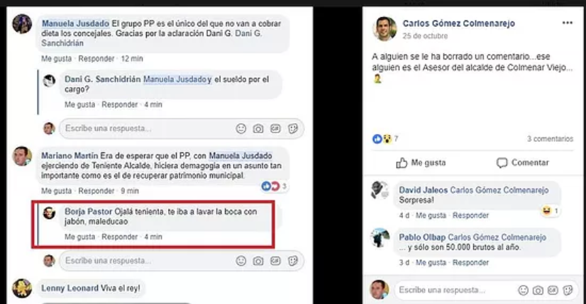 GANEMOS COLMENAR SOLICITA AL ALCALDE EL CESE DEL JEFE DE GABINETE