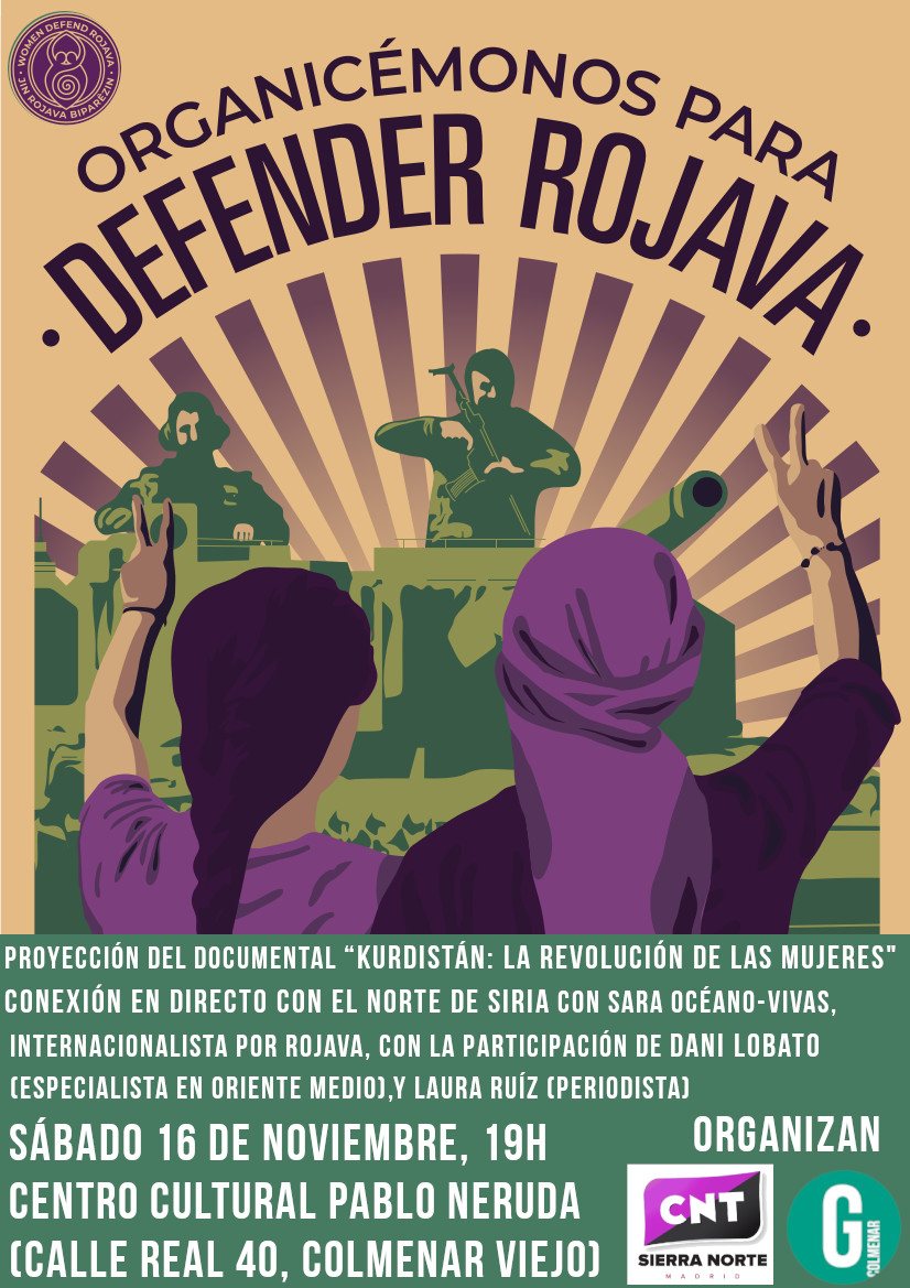 Acto de Apoyo al pueblo kurdo y a la Revolución de Rojava (sábado 16 noviembre)