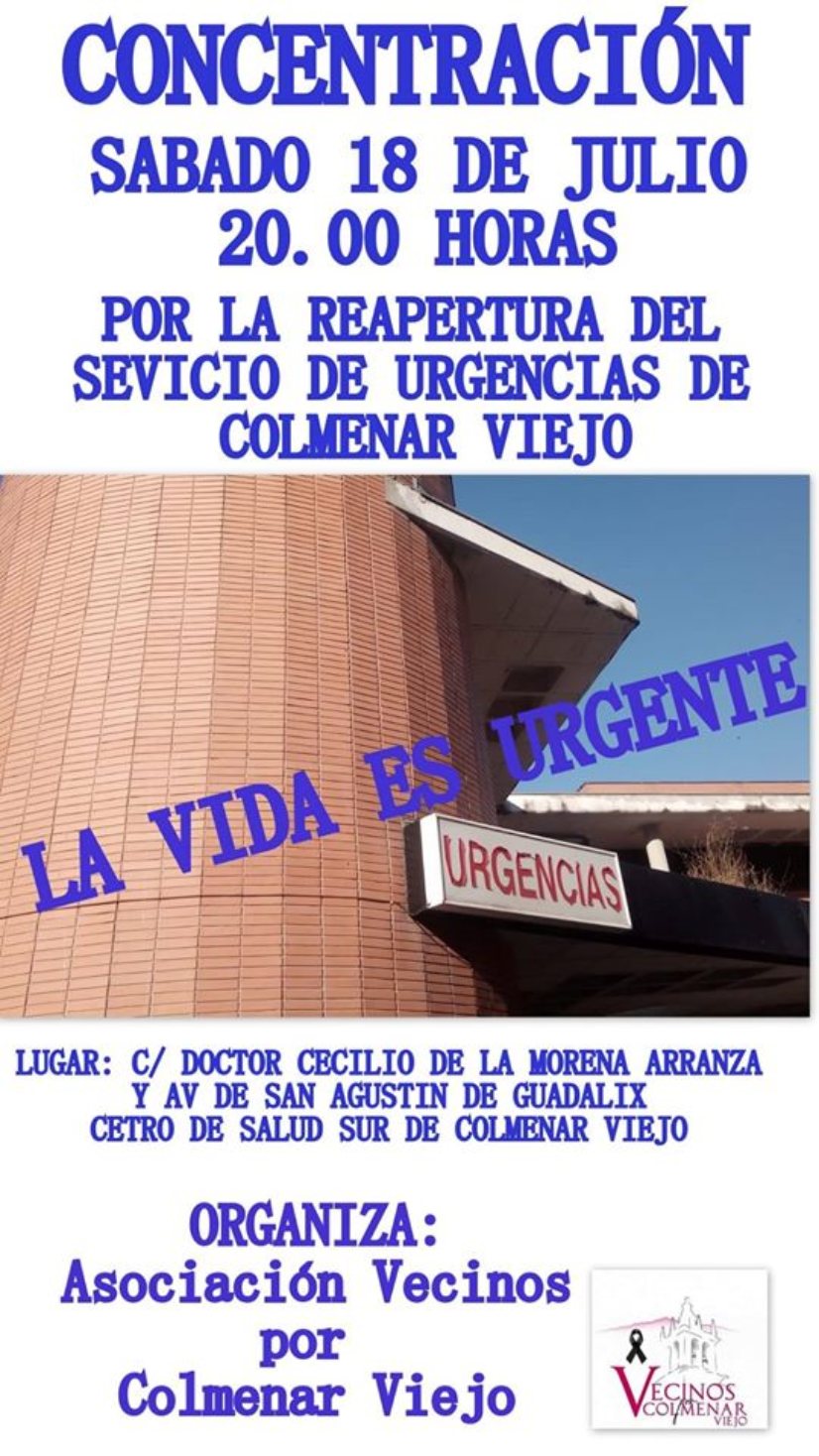 Concentración por la reapertura de las urgencias del Centro de Salud