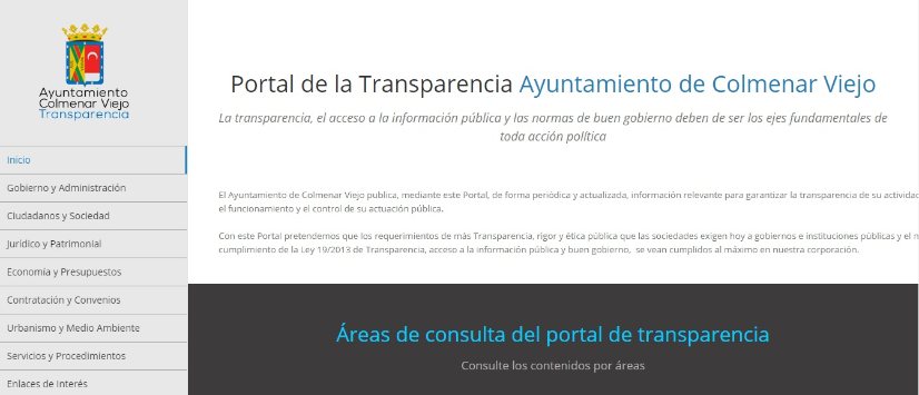 Ganemos Colmenar exige la actualización y mejora del Portal de Transparencia