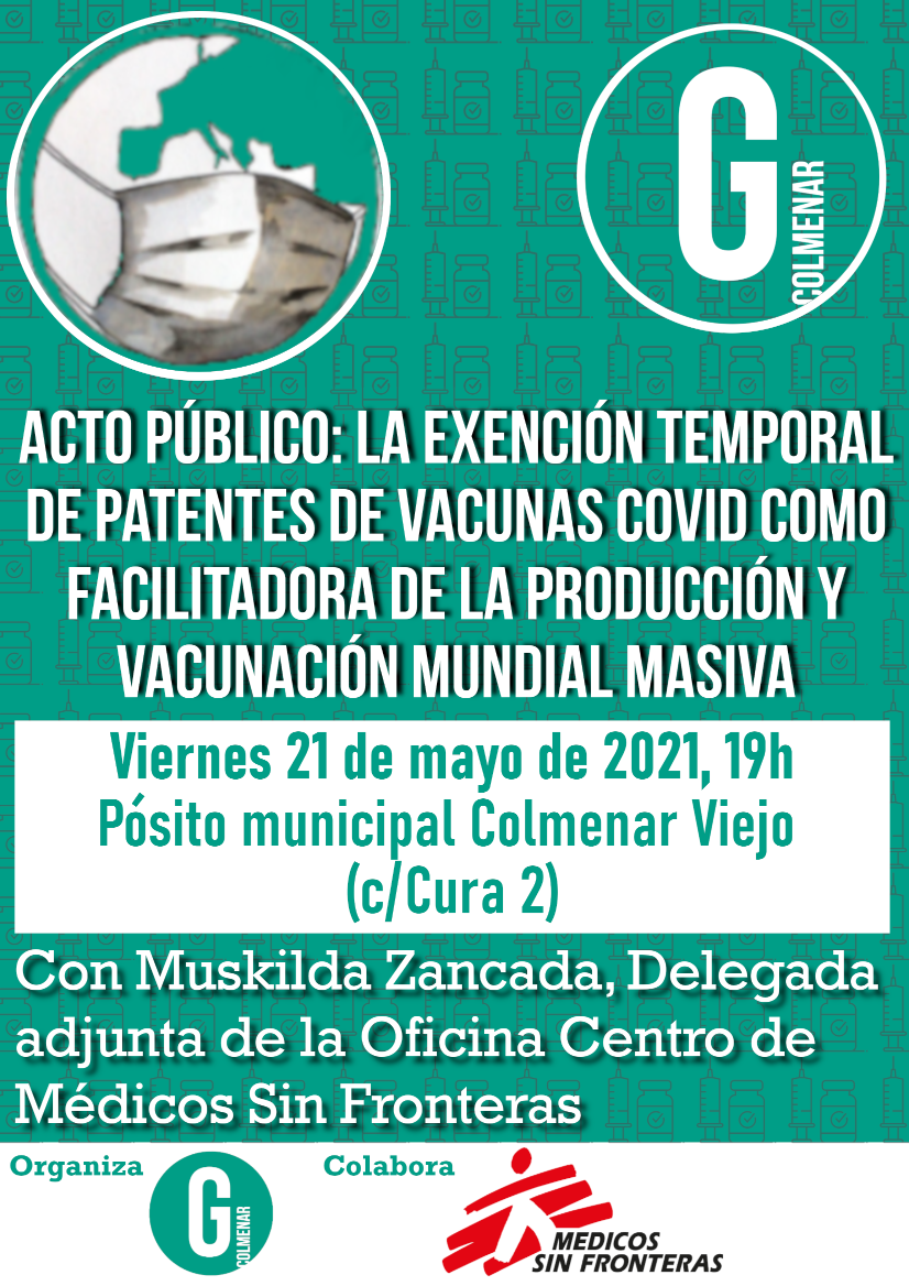 Acto Público "La exención temporal de patentes de vacunas COVID"