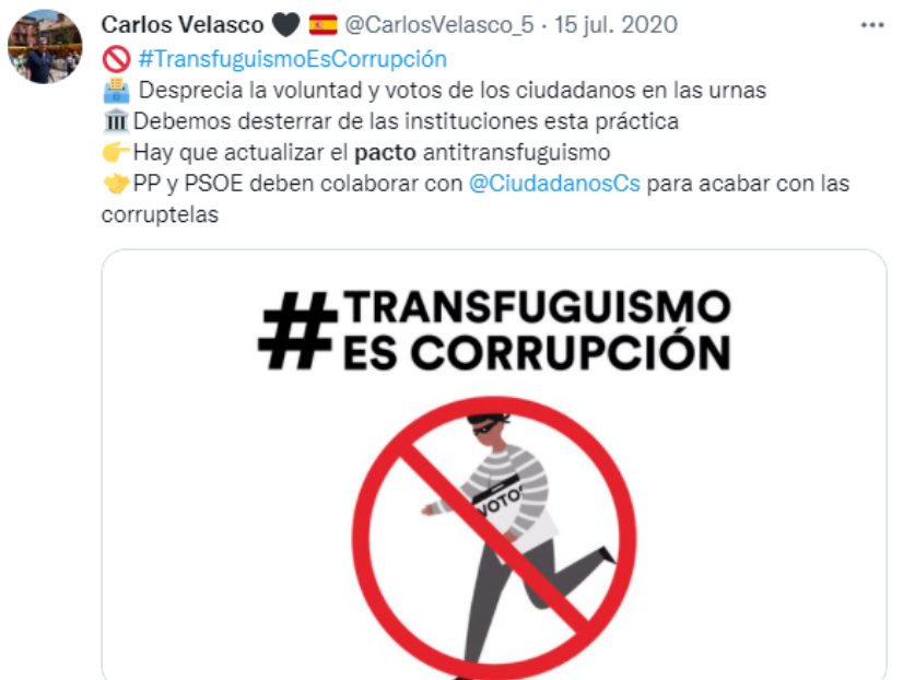 Ganemos Colmenar lleva al Alcalde y a los exconcejales de Ciudadanos a la Comisión de Seguimiento del Pacto contra el Transfuguismo