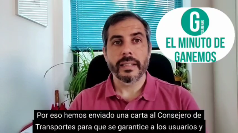 Ganemos envía una carta al Consejero de Transportes para que se pueda acceder al autobús con maletas, carros de la compra y bicicletas