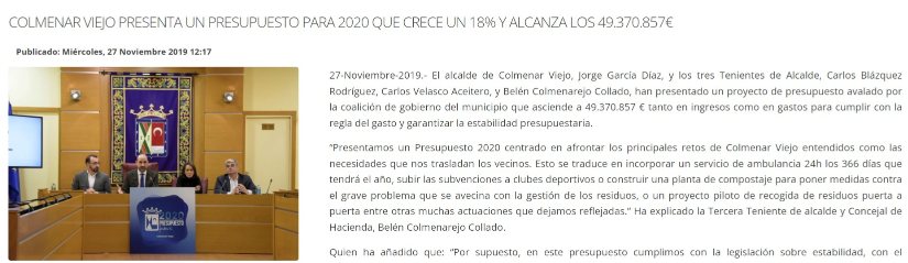 Colmenar incumple la Ley de Residuos por falta de voluntad de los últimos Gobiernos Municipales