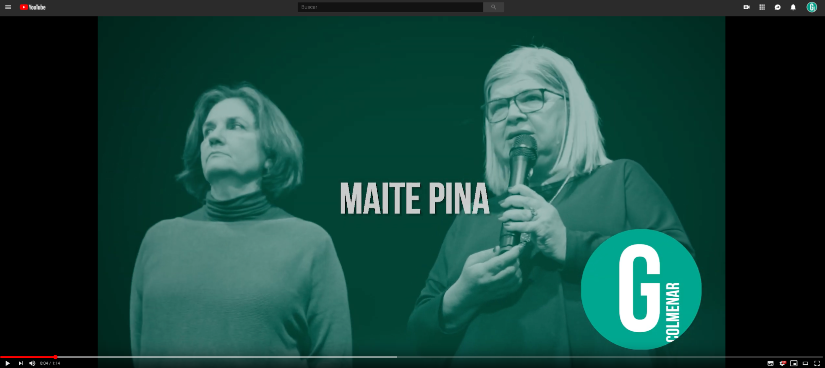 Maite Pina, de Somos Pozuelo, en la presentación de Ganemos Colmenar 2019